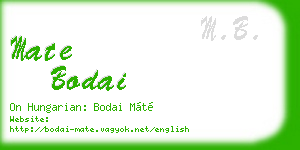mate bodai business card