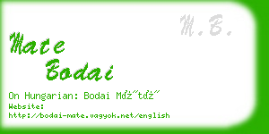 mate bodai business card